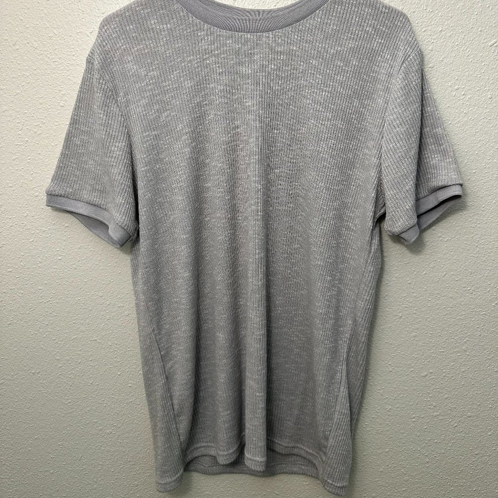 Grey Polyester shirt with white specks
